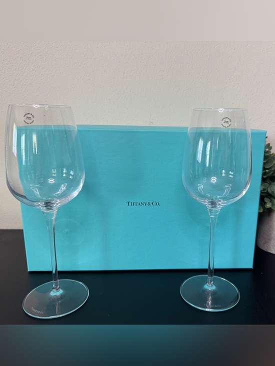 Tiffany & Co. Other - Tiffany & Co. Clear Crystal Wine Glasses with Iconic Blue Box